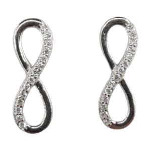 925 Sterling Silver Infinity Earrings 16.5MM INF-401