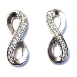 925 Sterling Silver Infinity Earrings 20MM INF-402