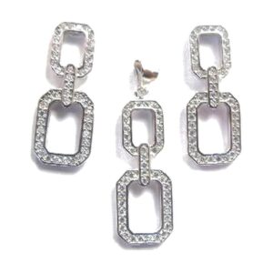 925 Sterling Silver Earrings & Pendant Set E/P-418