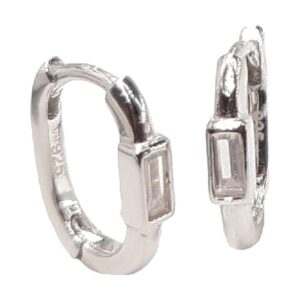 925 Sterling Silver C.Z Huggies T-2.5 X W-11 E-345