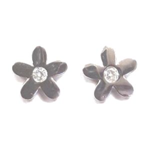 925 Sterling Silver 8MM Flower Earrings E-607