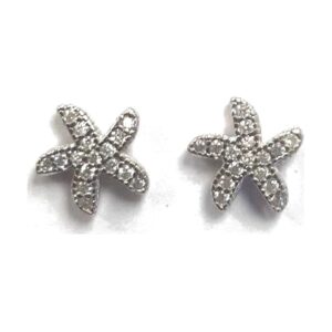 925 Sterling Silver 8MM Flower Earrings E-608