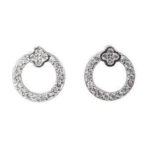 925 Sterling Silver C.Z Earrings E-618