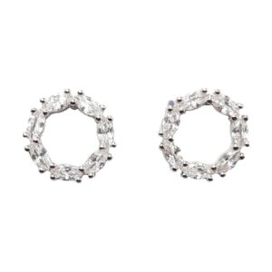 925 Sterling Silver C.Z Earrings E-620