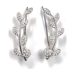 925 Sterling Silver C.Z Earrings E-654