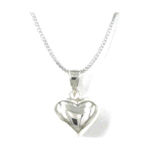 925 Sterling Silver 20MM Puffed Heart Pendant P-520