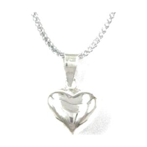 925 Sterling Silver 26MM Puffed Heart Pendant P-521