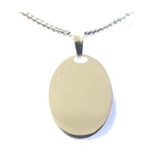 925 Sterling Silver Oval Disc Pendant PDOV-20 X 25MM