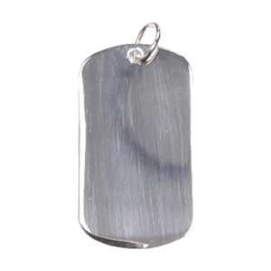 925 Sterling Silver Rectangular Disc Pendant PDREC-22 X 40MM