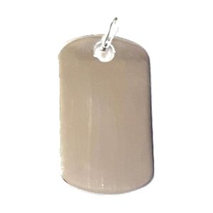 925 Sterling Silver Rectangular Disc Pendant PDREC-25 X 42MM