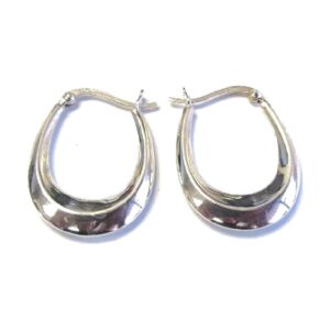 925 Sterling Silver Creole Earrings ECR-24MM X 30MM