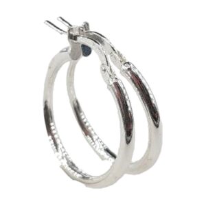 925 Sterling Silver Hoop Earrings EHP-2MM/20MM