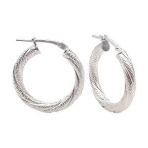 925 Sterling Silver Fancy hoops EHPF-120
