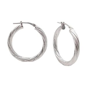 925 Sterling Silver Fancy hoops EHPF-121