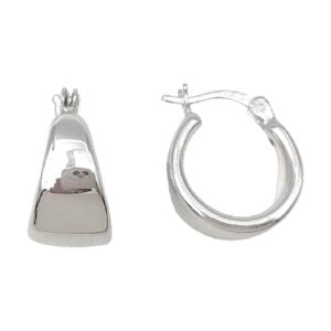 925 Sterling Silver Fancy round hoops T-8.30 X 15MM EHPF-155