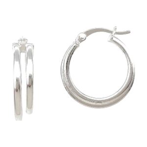 925 Sterling Silver Fancy round hoops T-5.5X 20MM EHPF-156