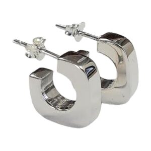 925 Sterling Silver Hoop Earrings EH-T5 X 15MM