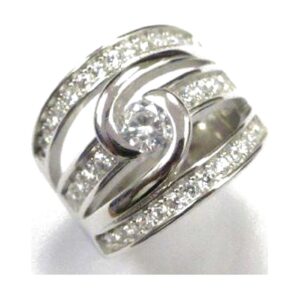 925 Sterling Silver C.Z Ladies Ring RCZ-1115