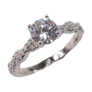925 Sterling Silver C.Z Ladies Ring RCZ-1525