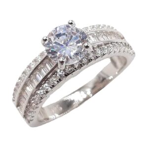 925 Sterling Silver C.Z Ladies Ring RCZ-1535
