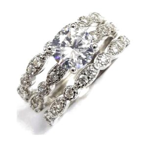 925 Sterling Silver 3Pce Wedding Set RW-163