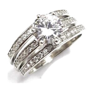 925 Sterling Silver 3Pce Wedding Set RW-164