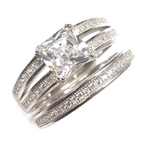 925 Sterling Silver 3Pce Wedding Set RW-176