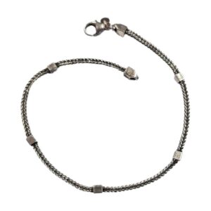 925 Sterling Silver Mens Fancy Oxidised Bracelet MFOB-103