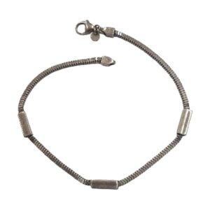 925 Sterling Silver Mens Fancy Oxidised Bracelet MFOB-104