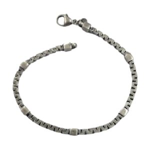 925 Sterling Silver Mens Fancy Oxidised Bracelet MFOB-106