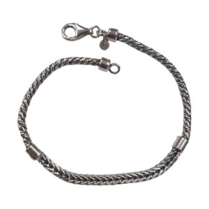 925 Sterling Silver Mens Fancy Oxidised Bracelet MFOB-109
