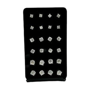 925 Sterling Silver C.Z Earrings 12prs for R765 ECZ-101