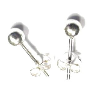 925 Sterling Silver Earrings Full Ball 4MM EFB-4MM