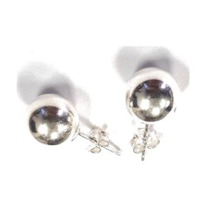 925 Sterling Silver Earrings Full Ball 6MM EFB-6MM