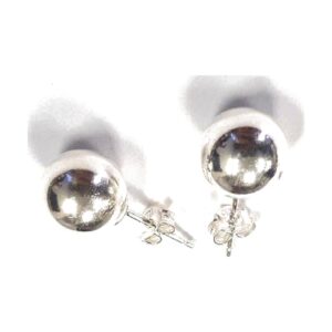 925 Sterling Silver Earrings Full Ball 8MM EFB-8MM