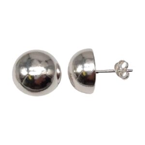 925 Sterling Silver Earrings Half Ball 10MM EHBL-10MM