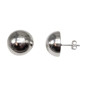 925 Sterling Silver Earrings Half Ball 12MM EHBL-12MM