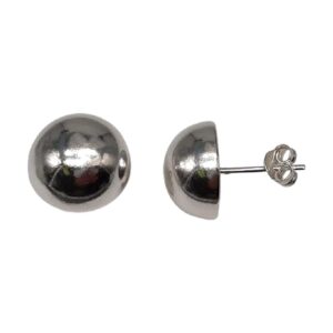 925 Sterling Silver Earrings Half Ball 14MM EHBL-14MM
