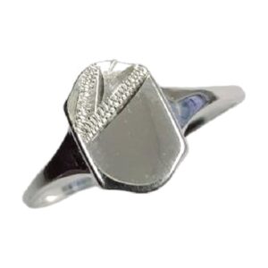 925 Sterling Silver Thick Plain Baby Shield Signet Rings PNR-199