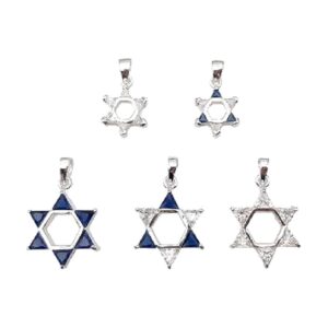 925 Sterling Silver Jewish Pendants Style A