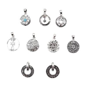 925 Sterling Silver Jewish Pendants Style E