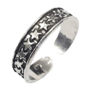 925 Sterling Silver Star Design Toe Ring TR-20