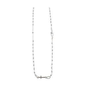 925 Sterling Silver Rosary Necklace Plain balls no drop 3MM Ball 30CM RNC-3/50CM
