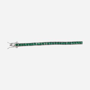 Ladies emerald green Square 2.5MM Tennis BR