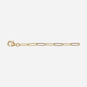 925 Sterling Silver Paperclip Chain/BR Gold plated