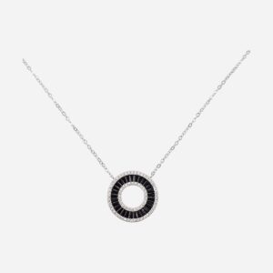 925 Sterling Silver C.Z necklace NPC-144 B/W