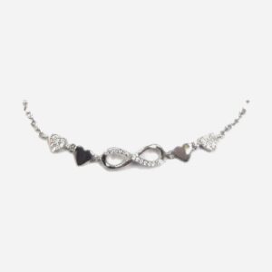 925 Sterling Silver Infinity Bracelet 16MM 17-19CM INF-202