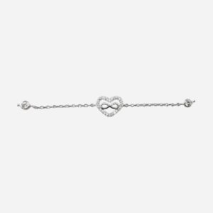 925 Sterling Silver Infinity Bracelet 12MM 17+3CM INF-205