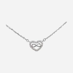 925 Sterling Silver Infinity NPC-HEART 12MM 45+5CM INF-300