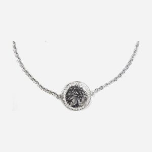 925 Sterling Silver Tree of Life Bracelet 13MM 17+3CM TOL-202